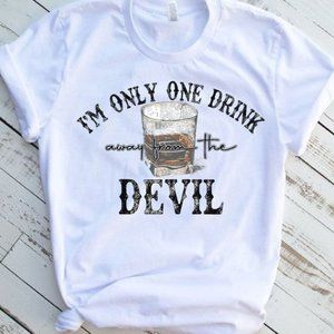 One Drink Away Jelly Roll Tee Graphic Short Sleeve T-Shirt